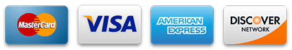 Payment Methods: Visa, MasterCard, American Express
